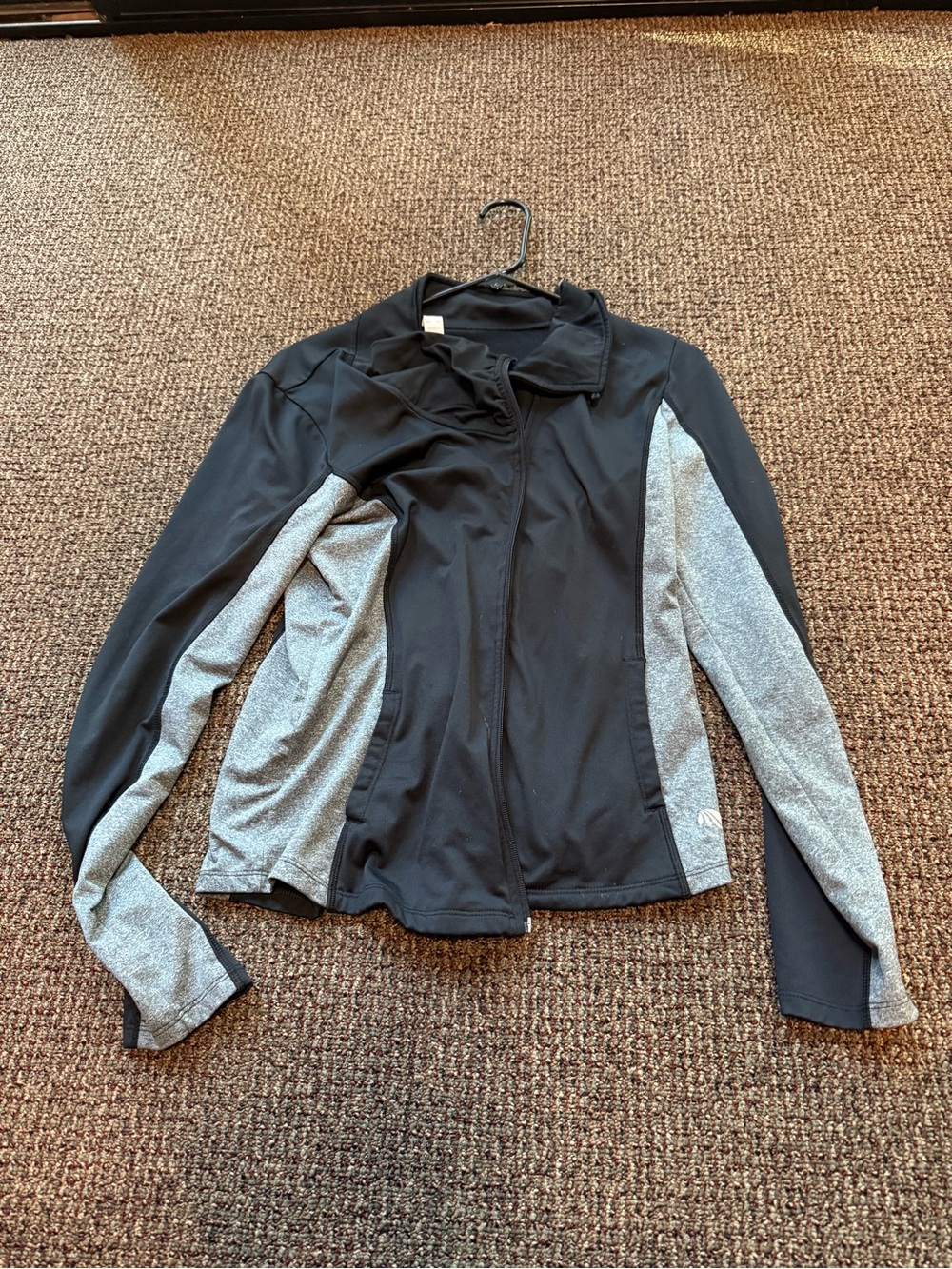 Maika Black and Gray Utility Zip Jacket